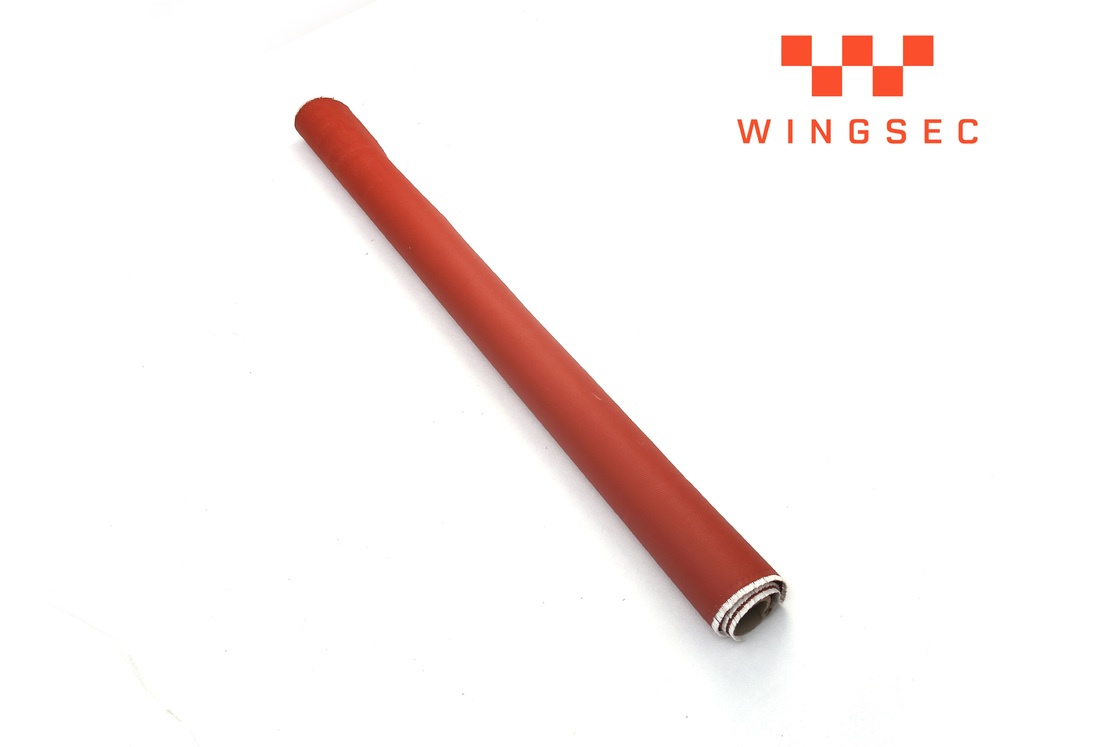 15Oz Red Silicone Coated Glass Cloth 0.5mm Thickness For BBQ  Welding Blanket