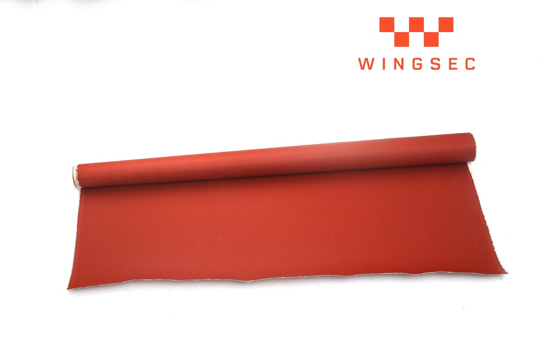 15Oz Red Silicone Coated Glass Cloth 0.5mm Thickness For BBQ  Welding Blanket