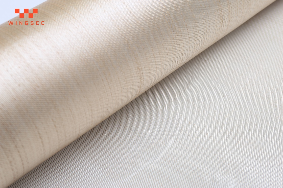 HT Heat Treated Fiberglass Fabric Golden Color Corrosion Resistance