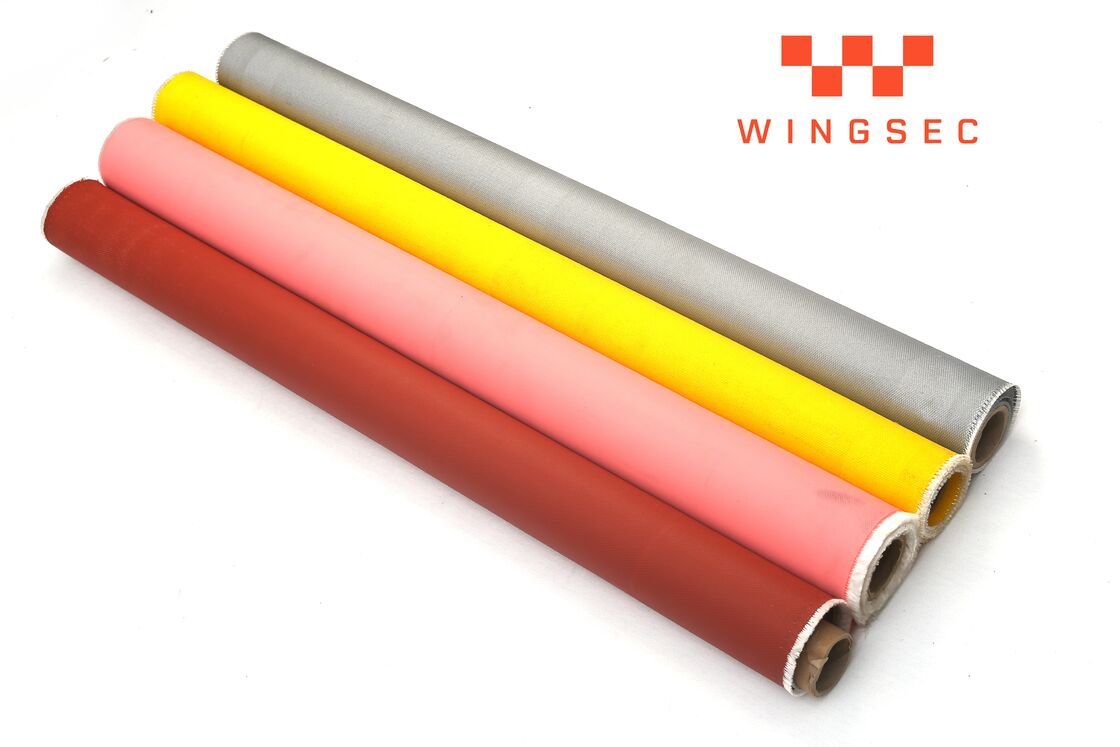 Industrial Silicone Coated Fiberglass Fabric Offering Fire Resistance Heat Protection and Electrical Insulation for Welding and Automotive