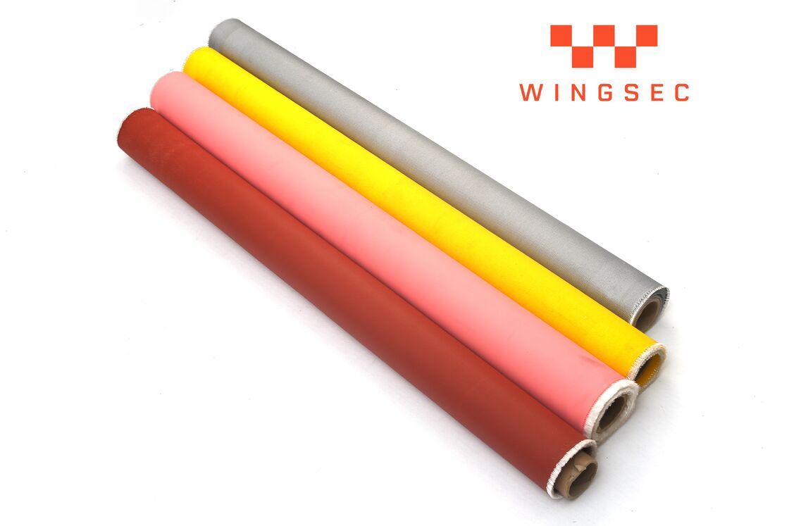 Silicone Coated Fiberglass Fabric Blankets 0.5mm Thick Single Or Double Side Coating