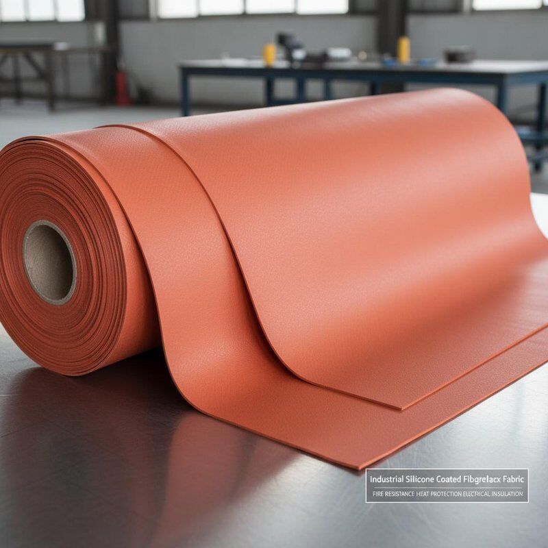 Industrial Silicone Coated Fiberglass Fabric Offering Fire Resistance Heat Protection and Electrical Insulation for Welding and Automotive