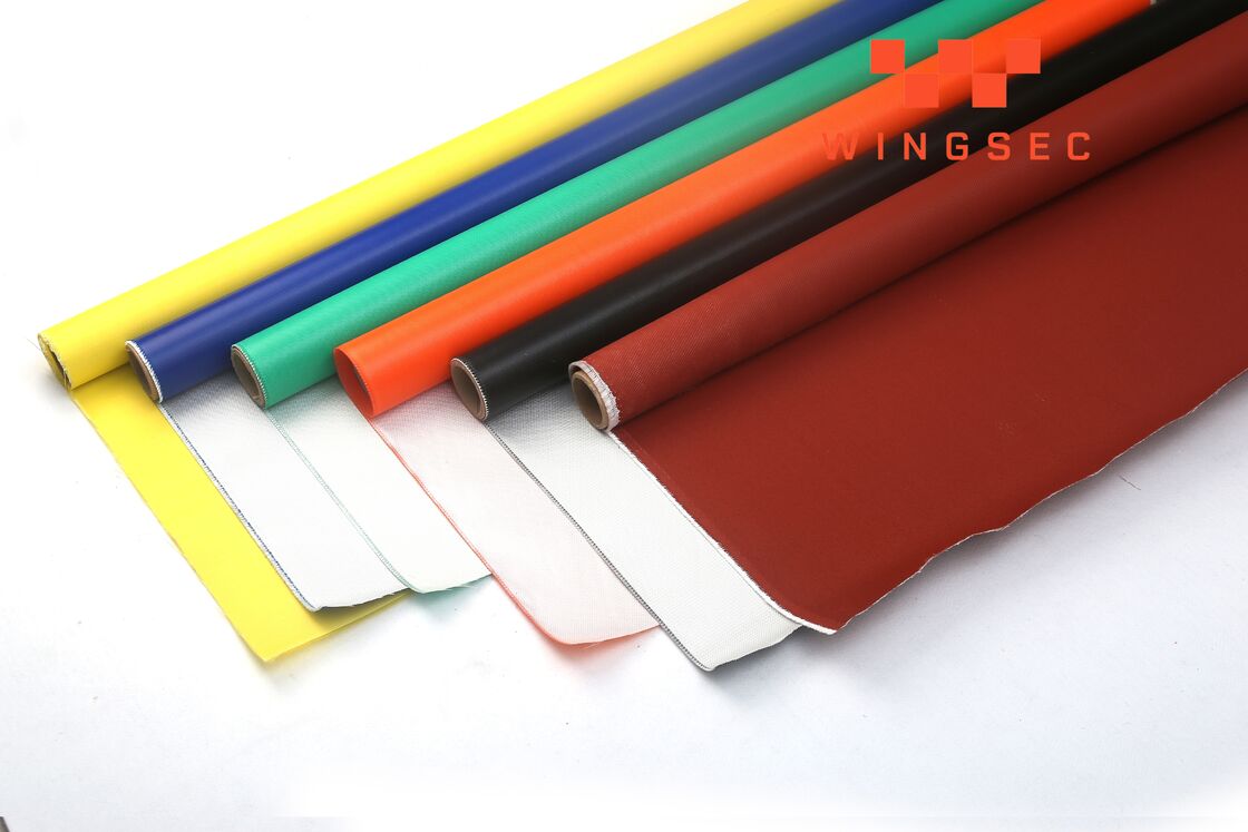 High Temperature Fireproof Silicone Coated Fiberglass Fabric Heat Resistant Silver Grey Glass Fiber Cloth
