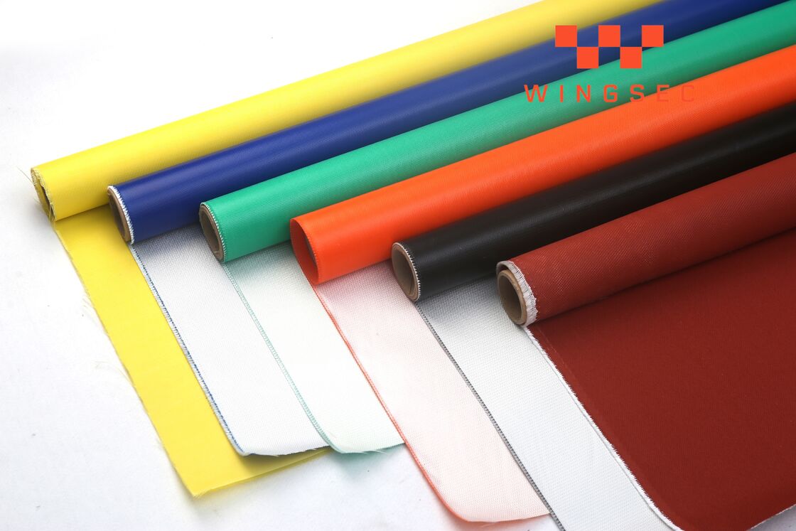 High Temperature Fireproof Silicone Coated Fiberglass Fabric Heat Resistant Silver Grey Glass Fiber Cloth