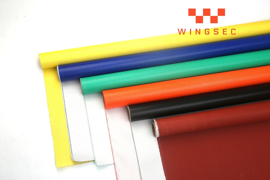 SS Wire Reinforced Silicone Coated Fiberglass Fabric with 200 to 2000 GSM Weight and Chemical & Oil Resistant Surface