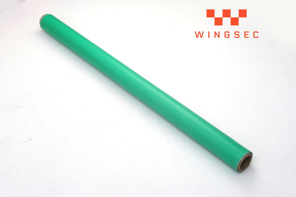 Fire & Smoke Curtain Grade Silicone Coated Fiberglass Fabric with Removable Insulation Jacket and Heat Resistance ≤550°C