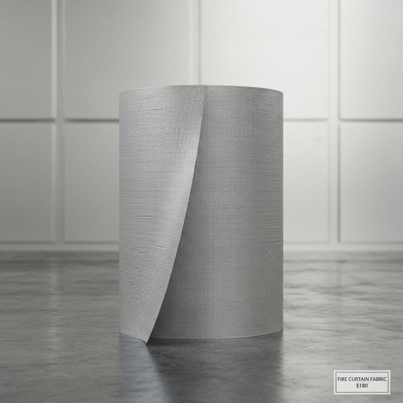 540gsm PU Coated Fiberglass S.S.(V4A) Wire Fabric for E60 E120 E180 Fire Curtain