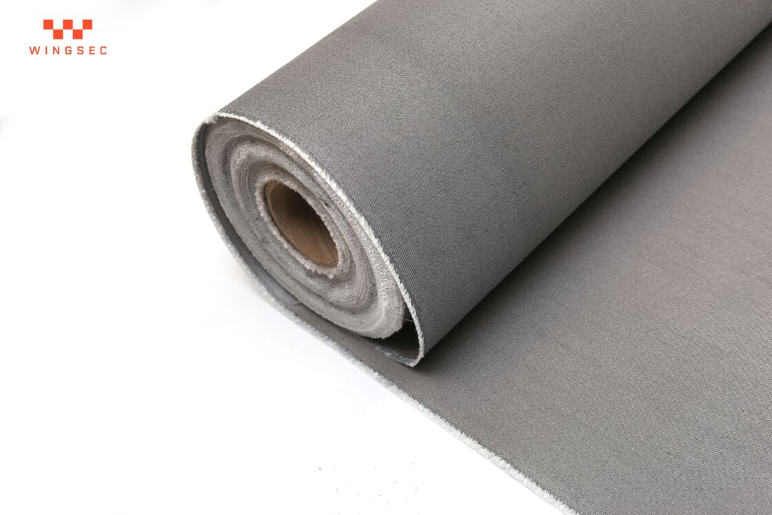 540 g/m² PU-beschichtetes Glasfasergewebe mit Edelstahl (V4A) Draht für E60 E120 E180 Brandschutzvorhang