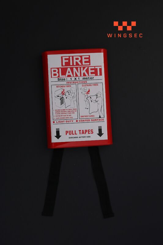 Wingsec Fire Blankets With Soft Bag TUV EN1869 2019 Certificated Emergency Fiberglass Cloth Kitchen