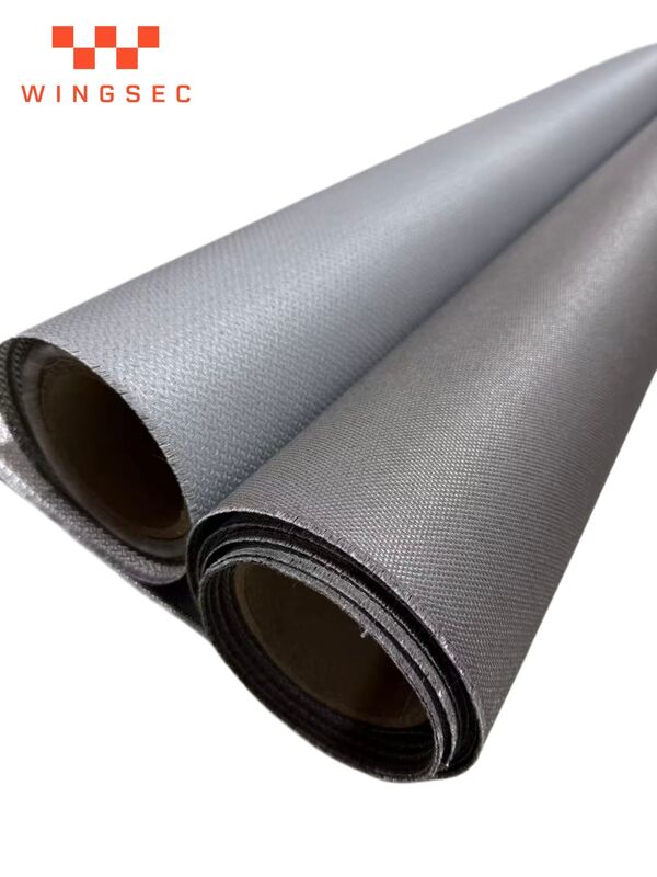 700℃ Stainless Steel Wire Reinforced Pu Coated Fiberglass Cloth For Fireproof Curtain