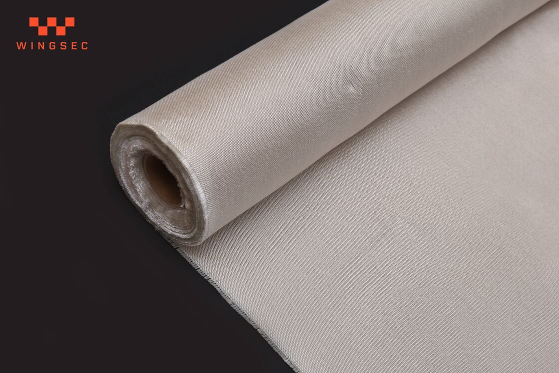 HT2025 0.6mm 600gsm Texturized Expanded Fiberglass Heat Shield Fabric Roll 40 Inch 550C Thermal Barrier Insulation Cloth