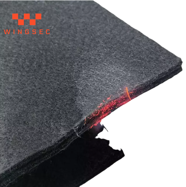 1000g/m2 Aluminum Foil Laminated Pre-oxidized PAN Felt 450C Thermal Barrier PANOX Felt Roll