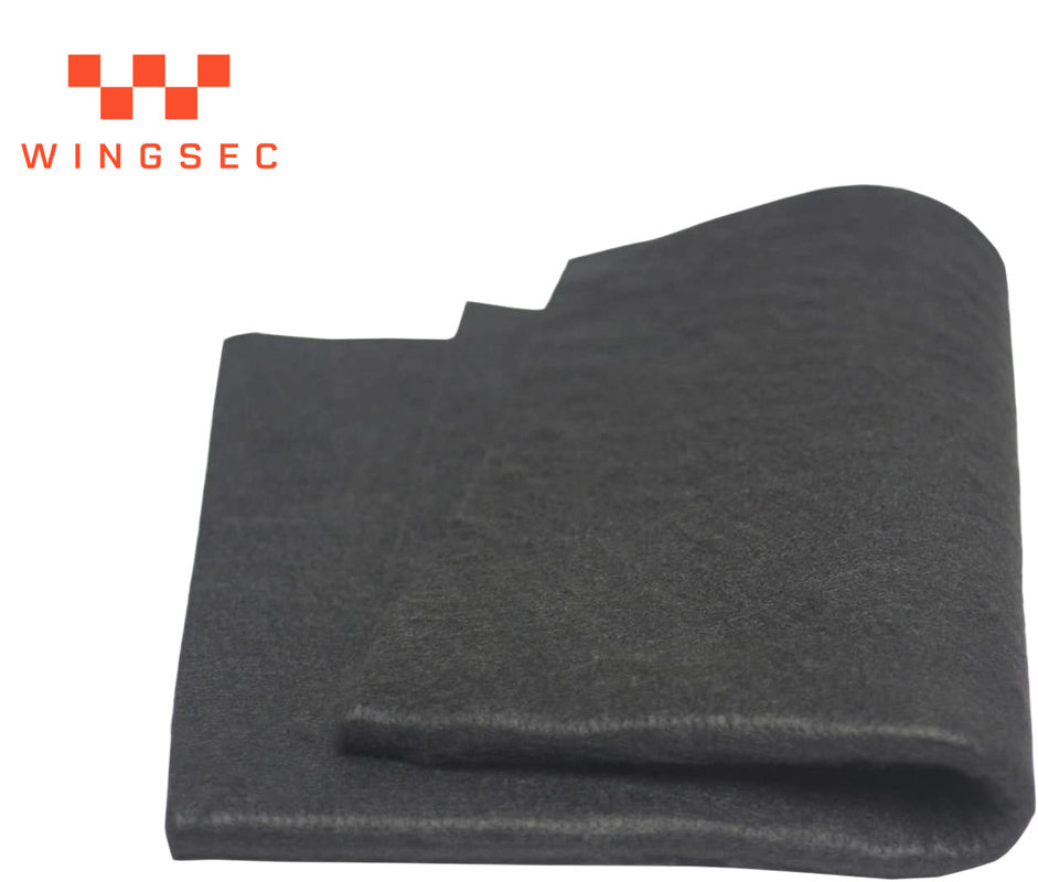 Pre-oxidized PAN Felt 800g/m2 6-6.5mm 450C Aluminum Foil Laminated Welding Blanket Roll 1m x 30m