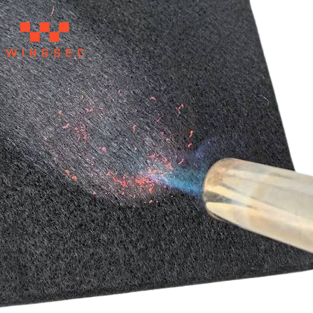 Pre-oxidized PAN Felt 800g/m2 6-6.5mm 450C Aluminum Foil Laminated Welding Blanket Roll 1m x 30m