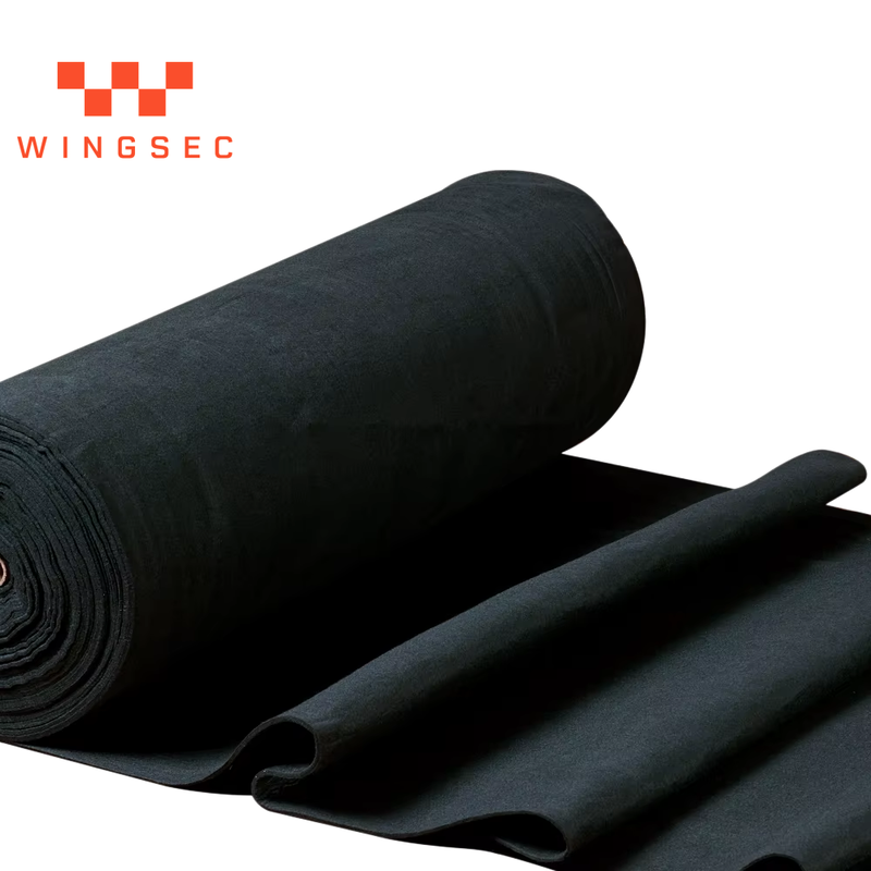Pre-oxidized PAN Felt 1200g/m2 10-10.5mm 450C Aluminum Foil Scrim Laminated Construction Joint Fire Barrier 1.2m x 20m