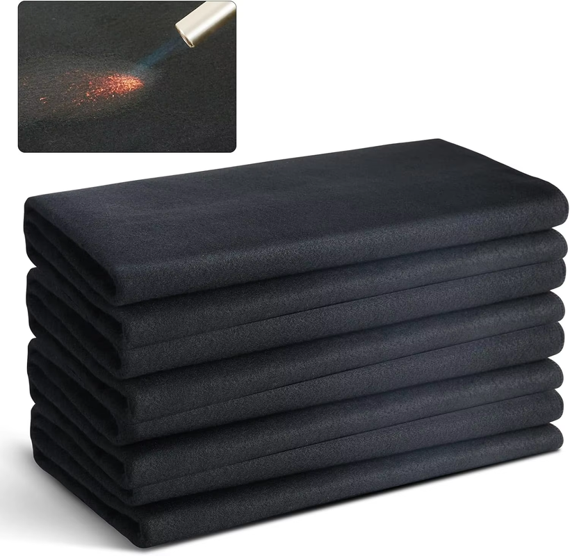 Pre-oxidized PAN Felt 500g/m2 4.5-4.8mm 350C Aluminum Foil Laminated Pipe Penetration Wrap Roll 1m x 50m