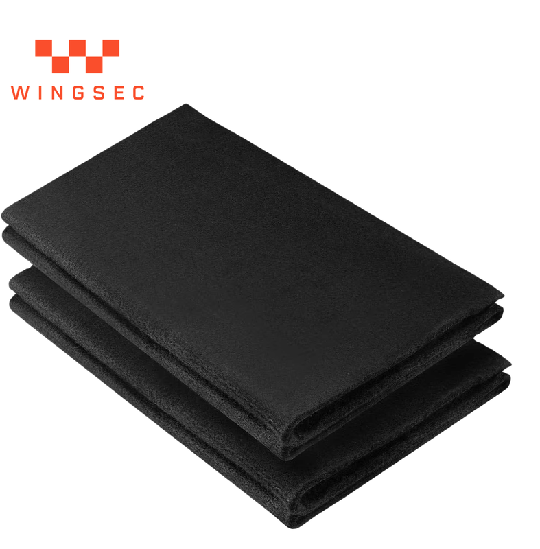 Pre-oxidized PAN Felt 1000g/m2 8-8.5mm 450C Aluminum Foil Laminated Grinding Spark Curtain Roll 1.5m x 20m