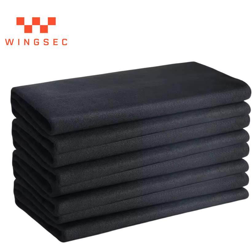 Pre-oxidized PAN Felt 1200g/m2 10-10.5mm 450C Aluminum Foil Scrim Laminated Battery Fire Barrier Roll 1m x 30m