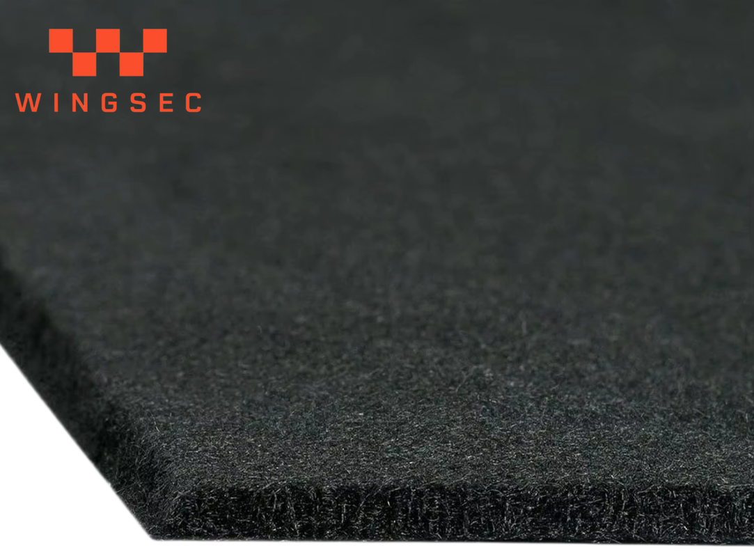 Pre-oxidized PAN Felt 1200g/m2 10-10.5mm 450C Aluminum Foil Scrim Laminated Battery Fire Barrier Roll 1m x 30m